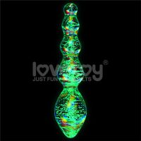 Lovetoy Dark Twilight glow-in-the-dark glazen dildo