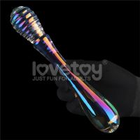 Lovetoy Twilight Gleam glazen dildo Twin Pleasures 20,5 cm, afbeelding 2