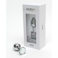 Rimba Sofia metalen buttplug met transparant juweel, afbeelding 2