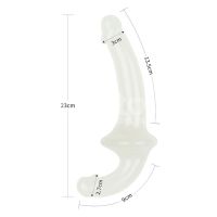 Lovetoy dubbele dildo Lumino Play met blauw licht 10,5", afbeelding 13