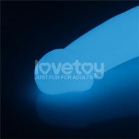 Lovetoy dubbele dildo Lumino Play met blauw licht 10,5", afbeelding 9