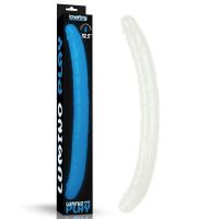 Lovetoy dubbele dildo Lumino met blauw licht 18,5", afbeelding 2