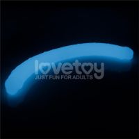Lovetoy dubbele dildo Lumino met blauw licht 18,5", afbeelding 3