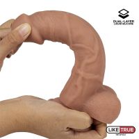Liketrue realistische dildo dual layer vloeibaar silicone 8", afbeelding 5