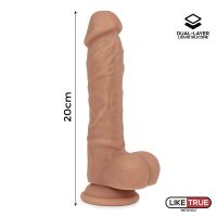 Liketrue realistische dildo dual layer vloeibaar silicone 8", afbeelding 8