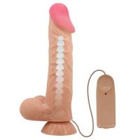 Baile vibrerende dildo met schuifhuid 24 cm en afstandsbediening