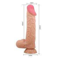 Baile vibrerende dildo met schuifhuid 24 cm en afstandsbediening, afbeelding 9