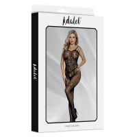 Adalet Lingerie Lana bodystocking met open kruis en bloemmotief