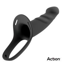 Action strap-on met holle dildo, 4-5 cm dik (zwart), afbeelding 4