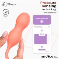 IntoYou Kyra bekkenbodemtrainer met druksensor (koraal), afbeelding 2