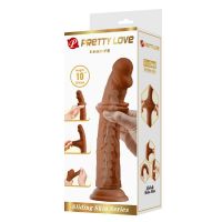 Pretty Love Sharife dildo met verschuifbare huid 25 cm, afbeelding 9