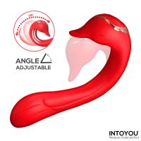 IntoYou Swana vibrator met likkende tong en verstelbare hoek