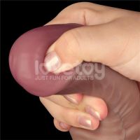 Lovetoy buigbare dubbellaags dildo XXL 16", huidskleur, afbeelding 7