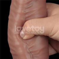 Lovetoy buigbare dubbellaags dildo XXL 16", huidskleur, afbeelding 8