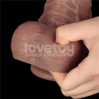 Lovetoy buigbare dubbellaags dildo XXL 16", huidskleur, afbeelding 9