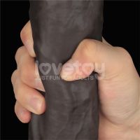 Lovetoy buigbare dubbellaags dildo XXL 14,5", donkerbruin, afbeelding 7