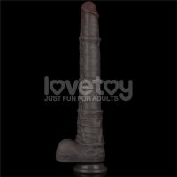 Lovetoy buigbare dubbellaags dildo XXL 16", donkerbruin, afbeelding 3