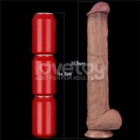 Lovetoy buigbare dubbellaags dildo XXL 14,5", huidskleur, afbeelding 13