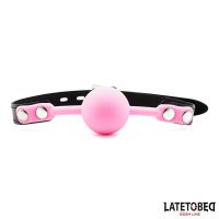 LateToBed siliconen ballgag (roze)