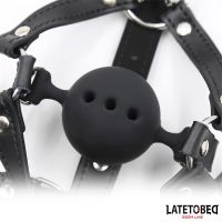 LateToBed hoofdharnas met ballgag en neushaak, afbeelding 3