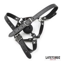 LateToBed hoofdharnas met ballgag en neushaak, afbeelding 4