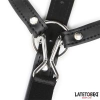 LateToBed hoofdharnas met ballgag en neushaak, afbeelding 5