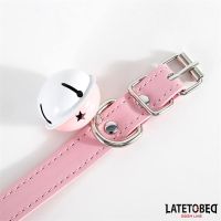 LateToBed verstelbare halsband met belletje (roze), afbeelding 3