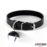 LateToBed verstelbare halsband met belletje, zwart, afbeelding 3