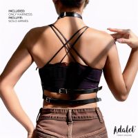 Adalet Lingerie Elva borstharnas van veganleer, one size, afbeelding 3