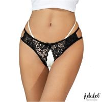 Adalet Lingerie Hope open slipje (zwart)