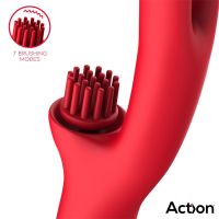 Action Bilma vibrator met strijkende clitorisstimulator, afbeelding 2