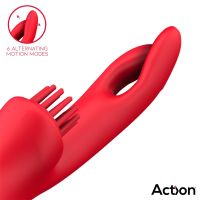 Action Bilma vibrator met strijkende clitorisstimulator, afbeelding 3