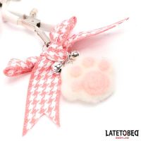 LateToBed tepelklemmen met kattenpootjes-pompon, afbeelding 3