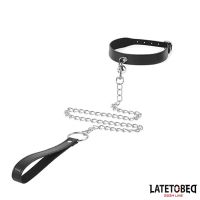LateToBed halsband met belletje en riem, afbeelding 2