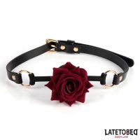 LateToBed balgag met gouden metalen roos