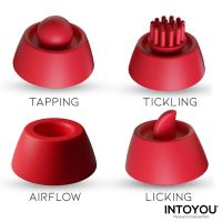 IntoYou Beeny stimulator met 4 opzetstukken, zuigen en tikken, afbeelding 3