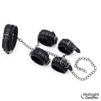 Midnight Desires bondageset met halsband en boeien, afbeelding 3