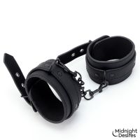 Midnight Desires bondageset met halsband, riem en boeien, afbeelding 4