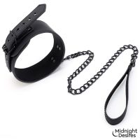 Midnight Desires bondageset met halsband, riem en boeien, afbeelding 5