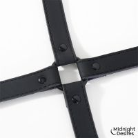 Midnight Desires hogtie met dwarsstang, hand- en enkelboeien, afbeelding 6