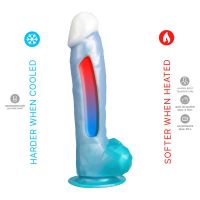 SilexD Angel dildo vloeibaar siliconen blauw 8", afbeelding 5