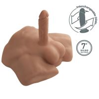 SilexD Apollo S halve torso vloeibaar siliconen karamel 7"