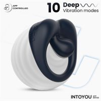 IntoYou Kenny penisring met clitorisstimulator (nachtblauw), afbeelding 3