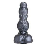 Creature Cocks Cyborg Cock stotende en vibrerende metalen dildo, afbeelding 3