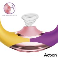 Action Two Lovers 3-in-1 vinger- en luchtdrukvibrator, afbeelding 6