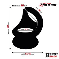 Beast Rings dubbele penisring vloeibaar siliconen 27/30 mm, afbeelding 3
