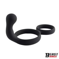 Beast Rings dubbele penisring massief siliconen 50/40 mm, afbeelding 4