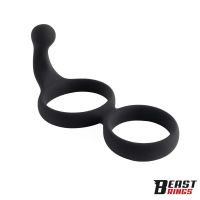 Beast Rings dubbele penisring massief siliconen 50/40 mm, afbeelding 5