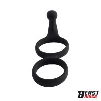 Beast Rings dubbele penisring massief siliconen 50/40 mm, afbeelding 6