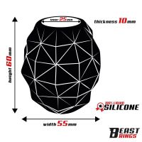 Beast Rings penisring en stroker vloeibaar siliconen 25 mm, afbeelding 4